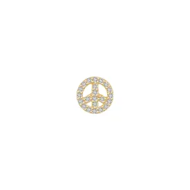 14k Skinny Peace Charm (yellow)