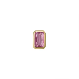 14k Skinny Silver Fancy Pink Emerald (yellow)