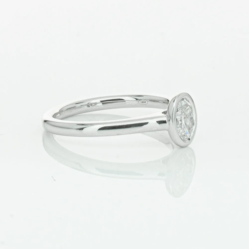 18ct White Gold .50ct Oval Cut Diamond Natalia Ring