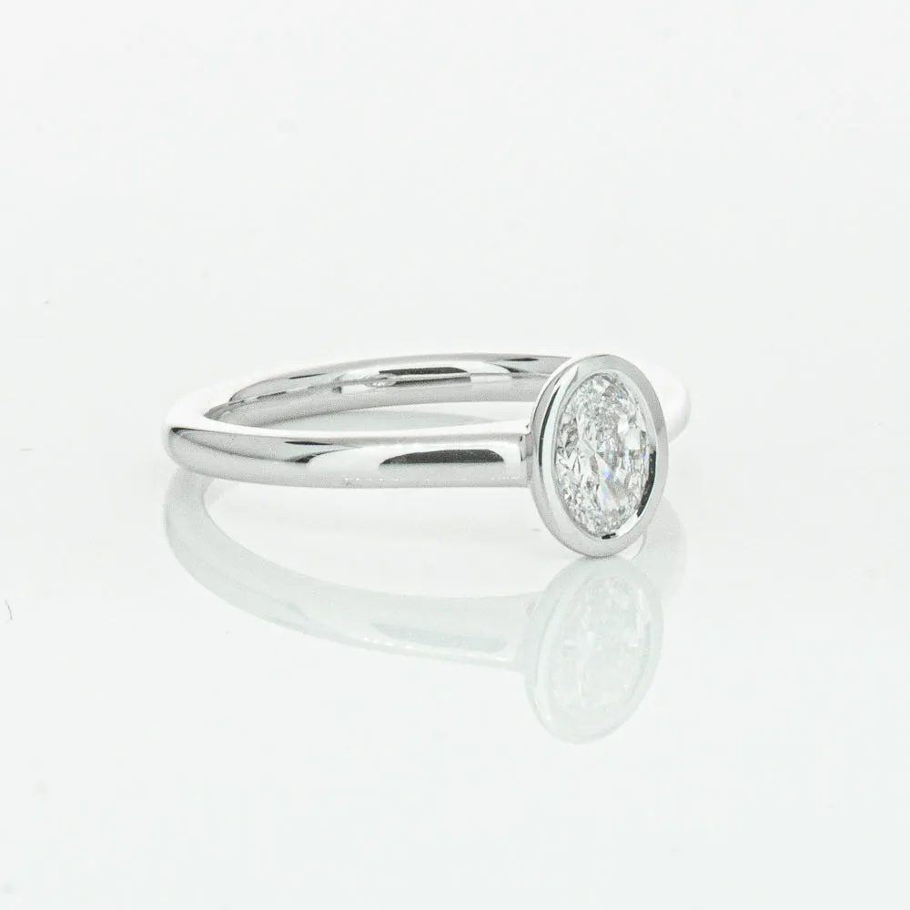 18ct White Gold .50ct Oval Cut Diamond Natalia Ring