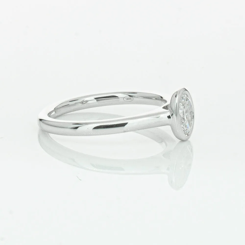 18ct White Gold .50ct Oval Cut Diamond Natalia Ring