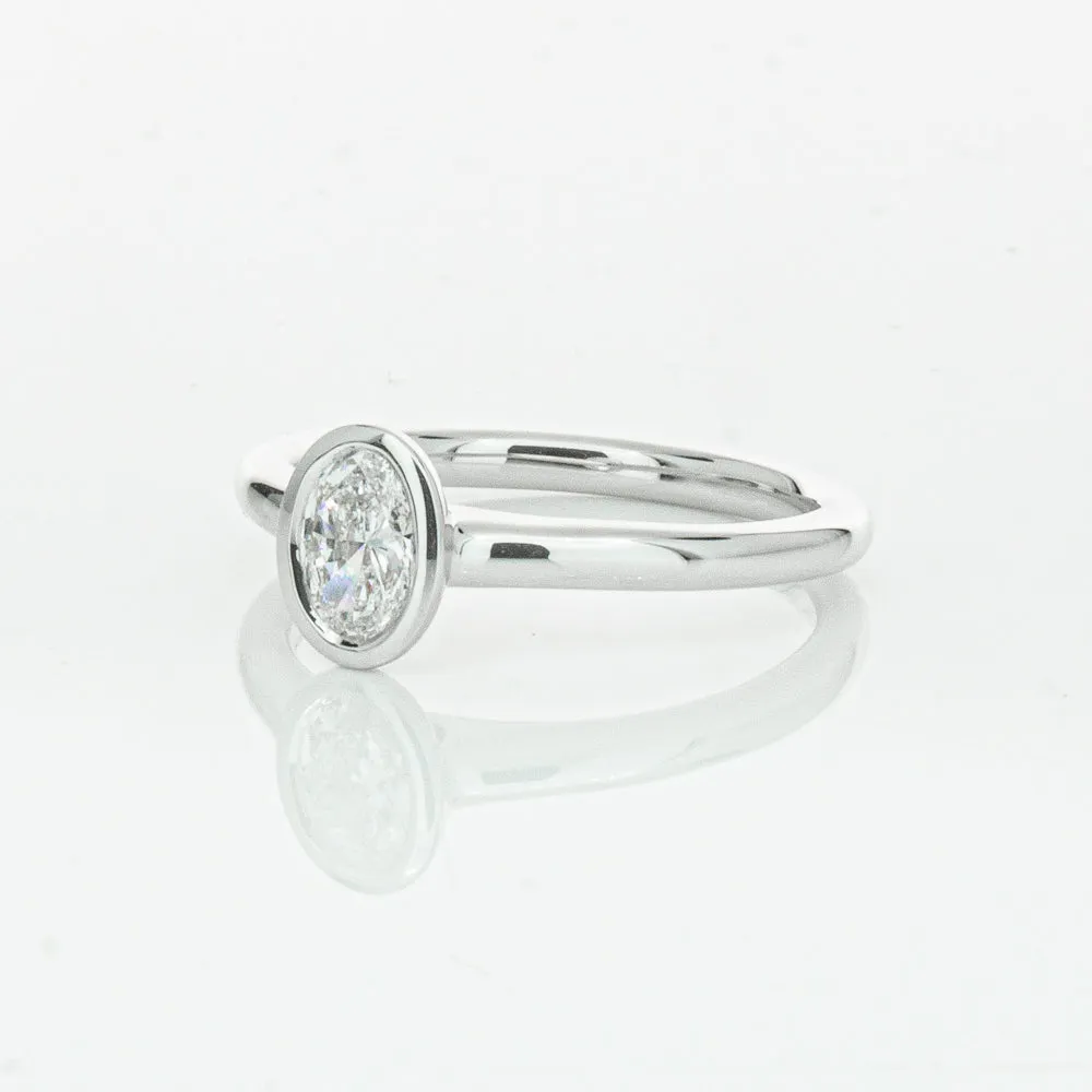 18ct White Gold .50ct Oval Cut Diamond Natalia Ring