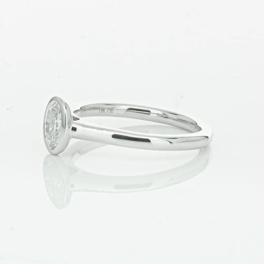 18ct White Gold .50ct Oval Cut Diamond Natalia Ring