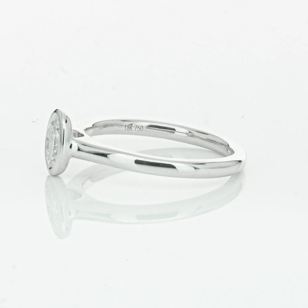 18ct White Gold .50ct Oval Cut Diamond Natalia Ring