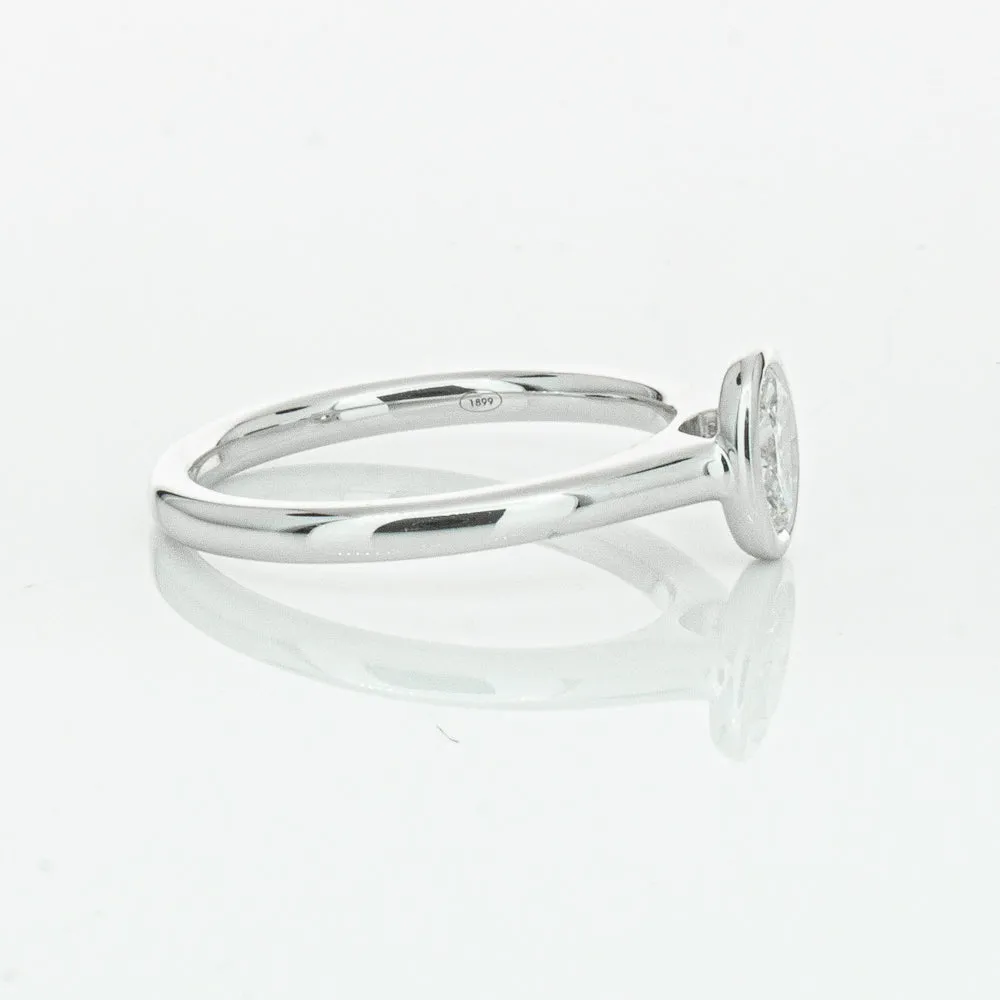 18ct White Gold .50ct Oval Cut Diamond Natalia Ring