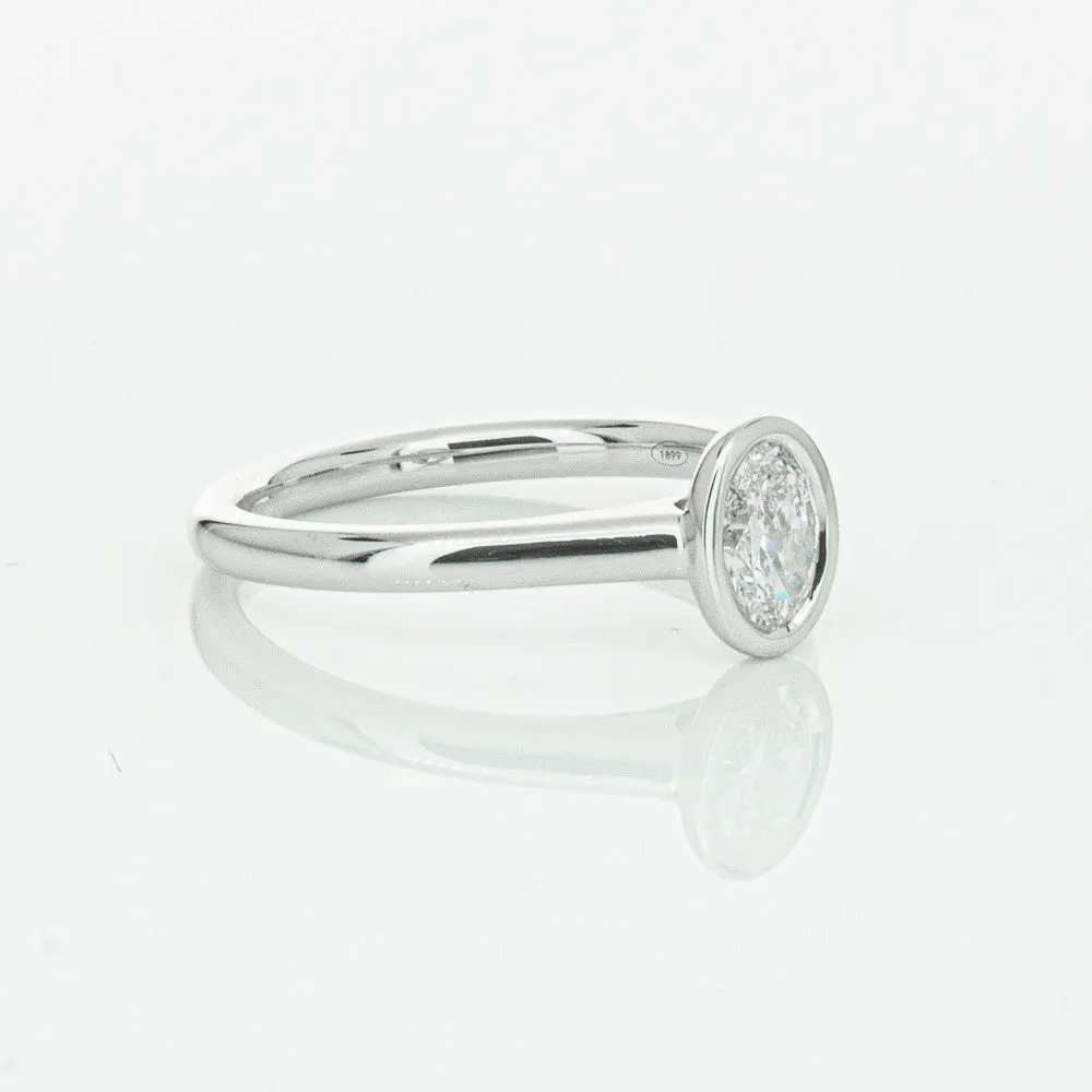 18ct White Gold .50ct Oval Cut Diamond Natalia Ring