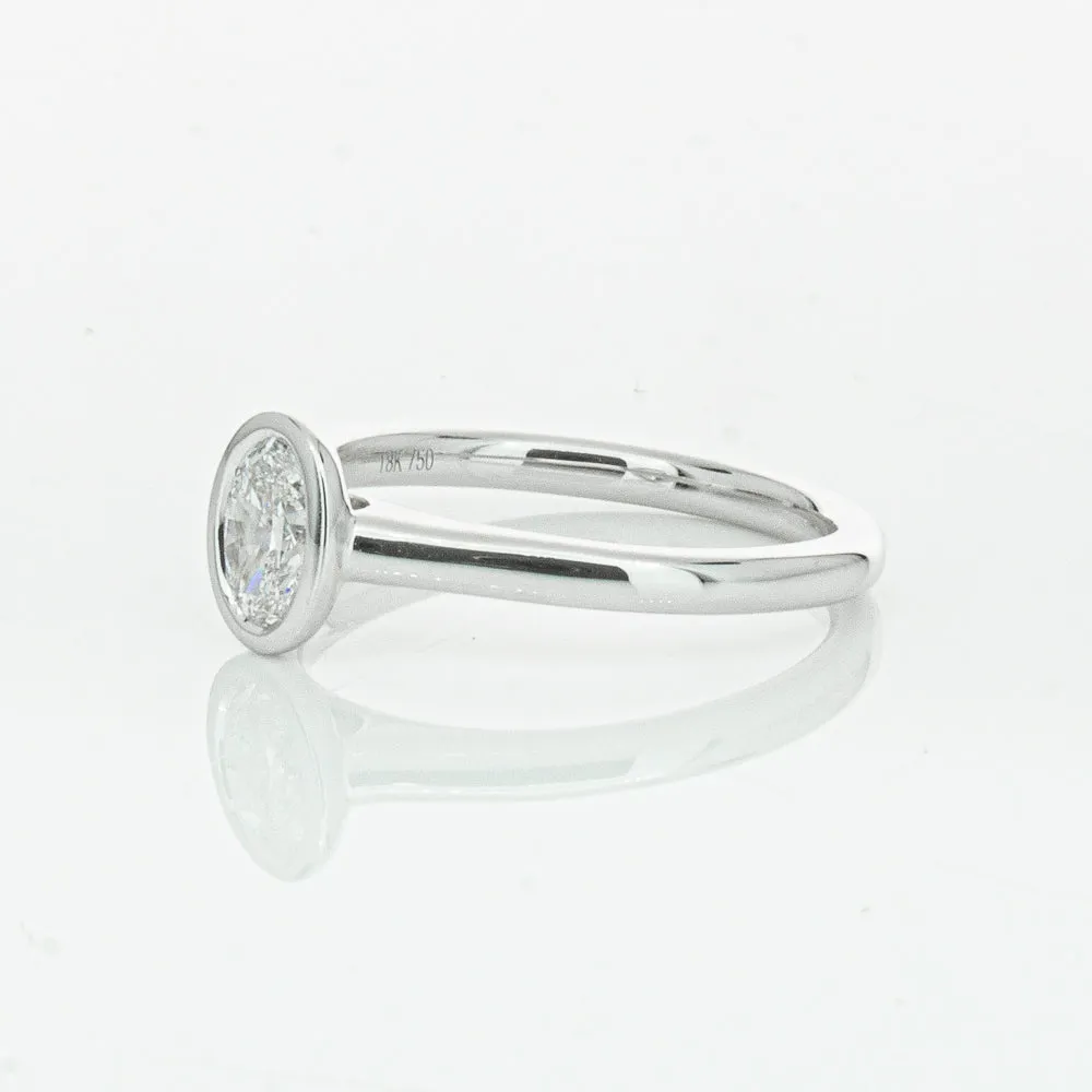 18ct White Gold .50ct Oval Cut Diamond Natalia Ring