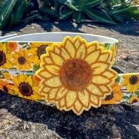 20mm Sunflower UV printed Collar and Sunflower Tag Set