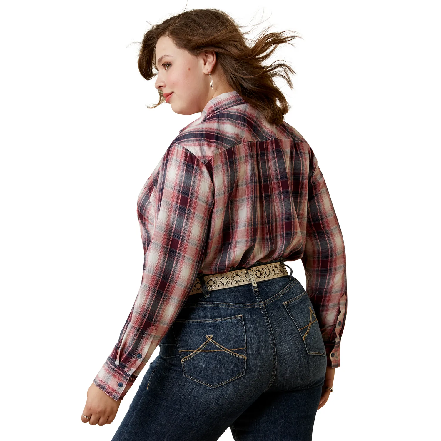 Ariat Womens REAL Billie Jean L/S Honey Crisp Plaid