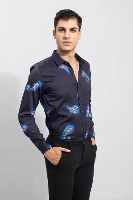 Artistic Paisley Navy Shirt