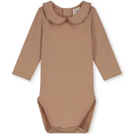 Baby Bodysuit with Collar in Biscuit by Gray Label