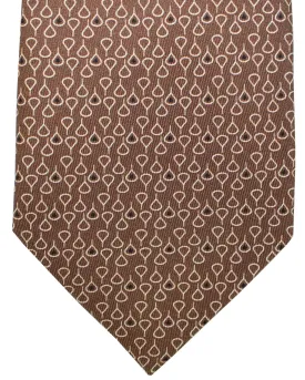 Battistoni Silk Tie Brown Design SALE