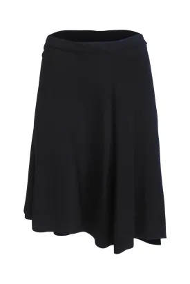 Black Asymmetrical Midi Skirt