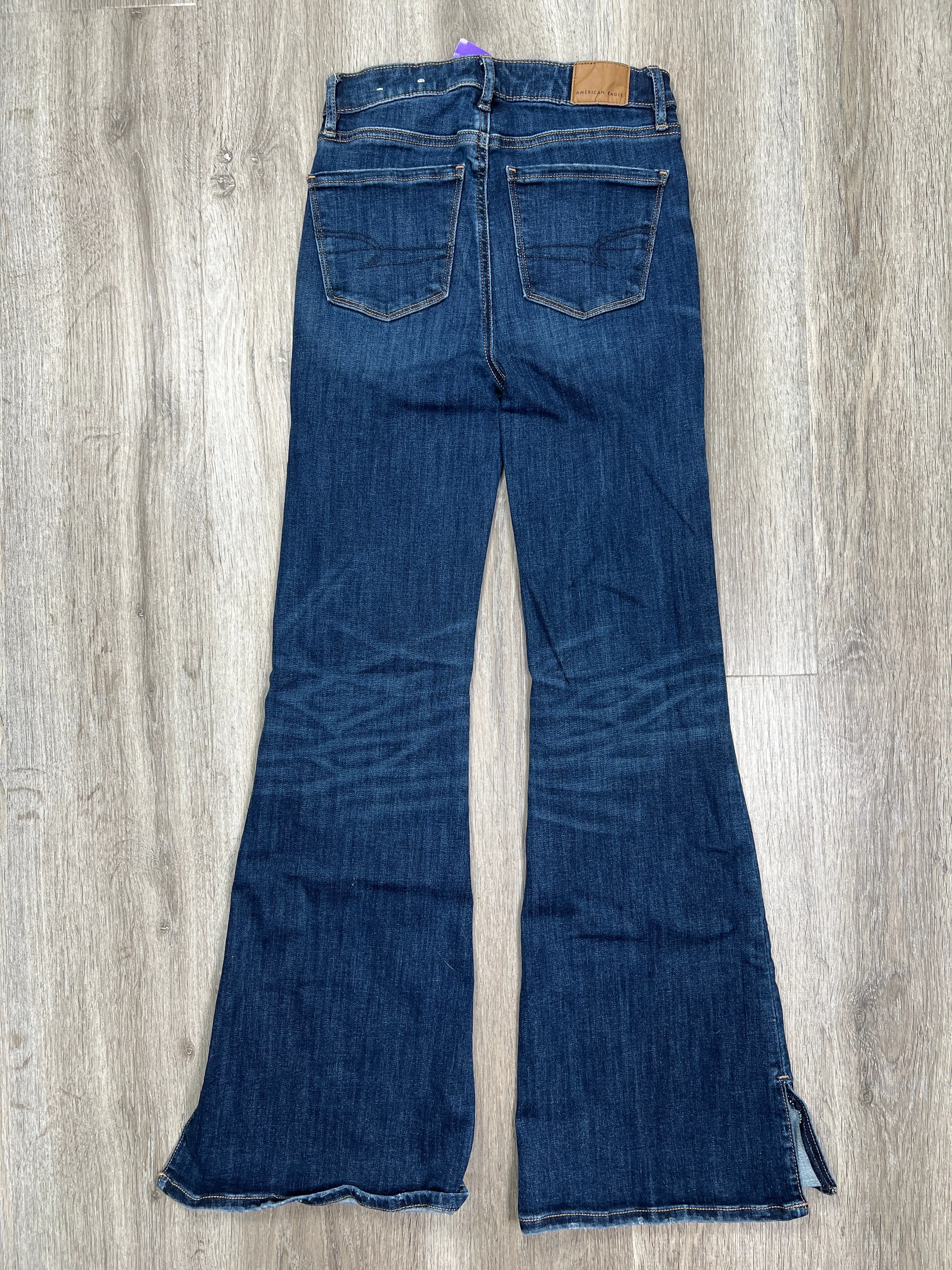 Blue Denim Jeans Flared American Eagle, Size 0