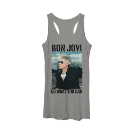 Bon Jovi Do What You Can Gray Women's Racerback Tank