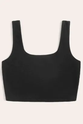 Bree Black Crop Top