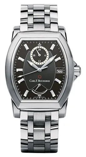 Carl F. Bucherer Patravi T-24 Automatic GMT Stainless Steel Gray Dial Date Power Reserve Mens Watch 00.10612.08.33.21