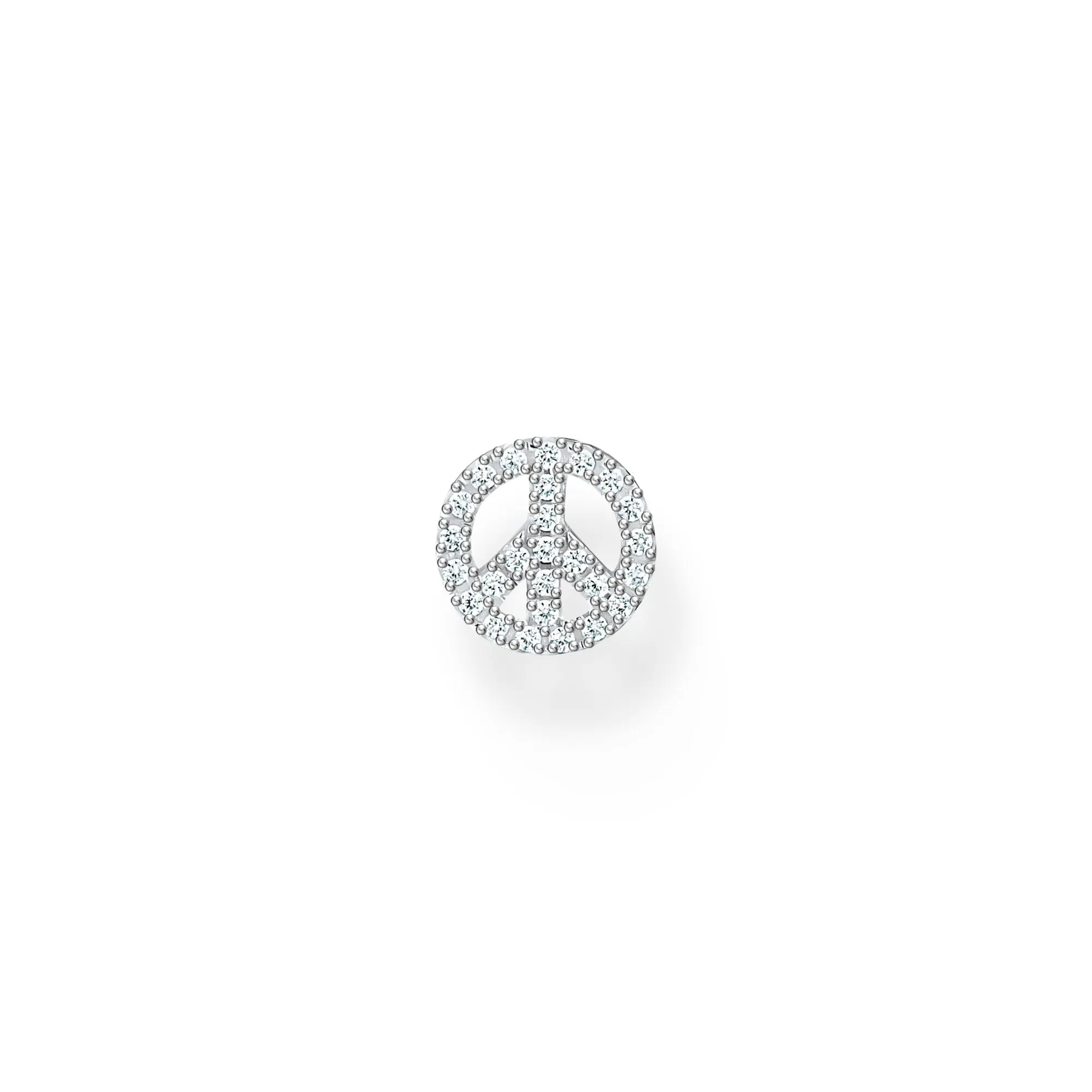 CHARMING COLLECTION PEACE CZ EARRING SINGLE