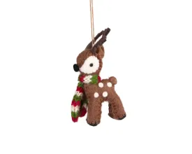 Cuddly Reindeer Felt Ornament