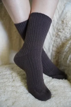 Dark Brown Lounging Socks