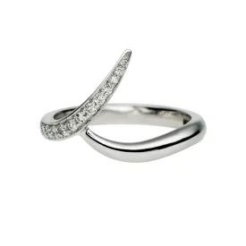 Entwined Ardour50 Wedding Ring - 18ct White Gold & 0.15ct Diamond