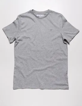 FINAL SALE: Short Sleeve Smooth Cotton Solid Crewneck Tee - Heroic Heather Gray