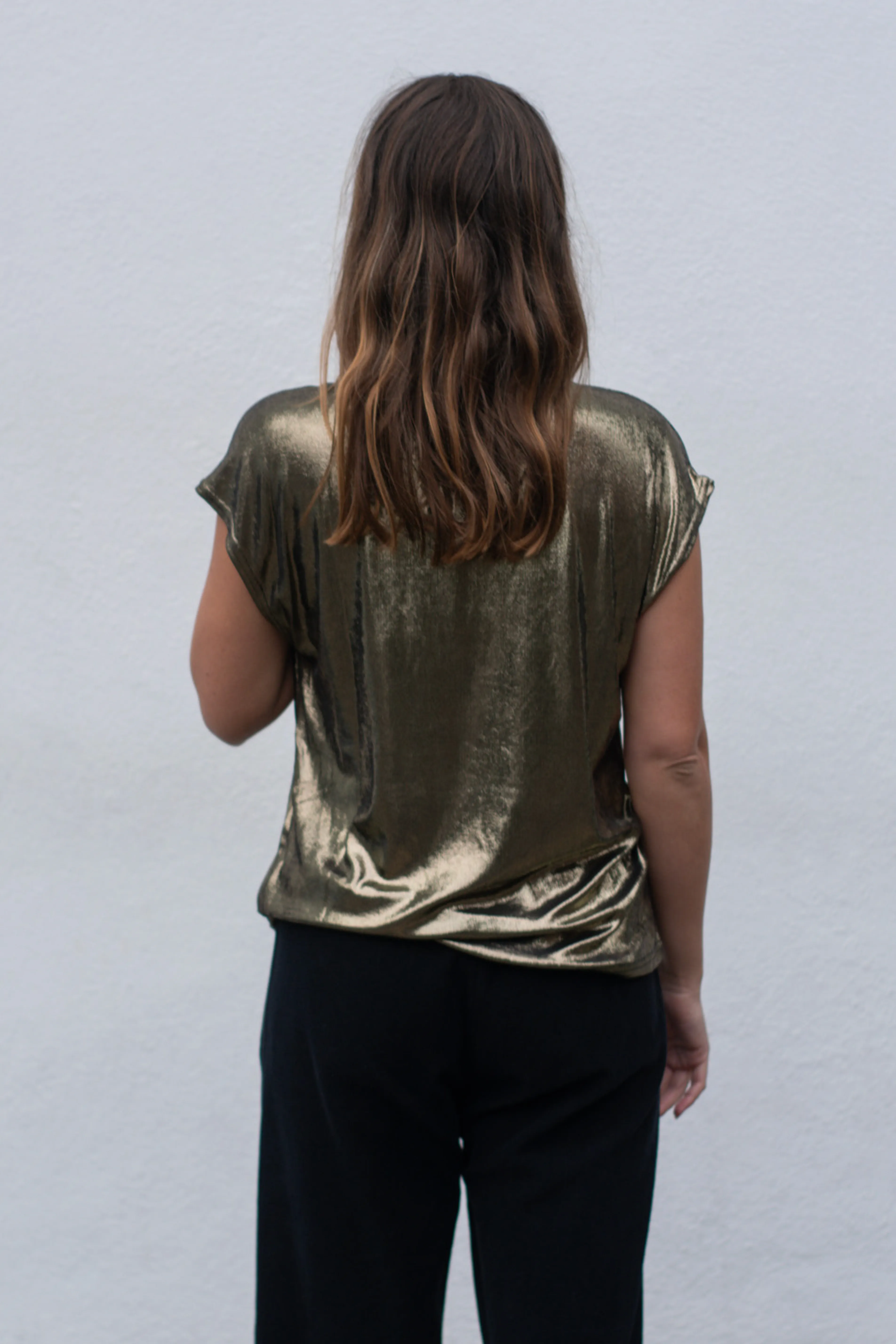 Fransa Franny Pale Gold Tee