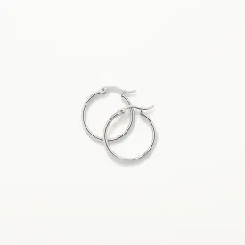 Mini Plain Hoop Earrings in Silver