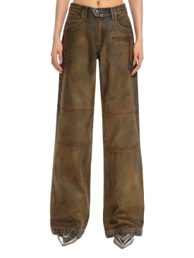 Rust Brown Derv Jeans