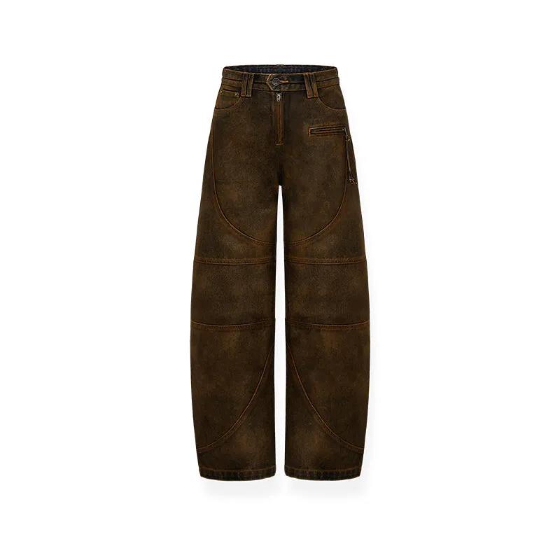 Rust Brown Derv Jeans