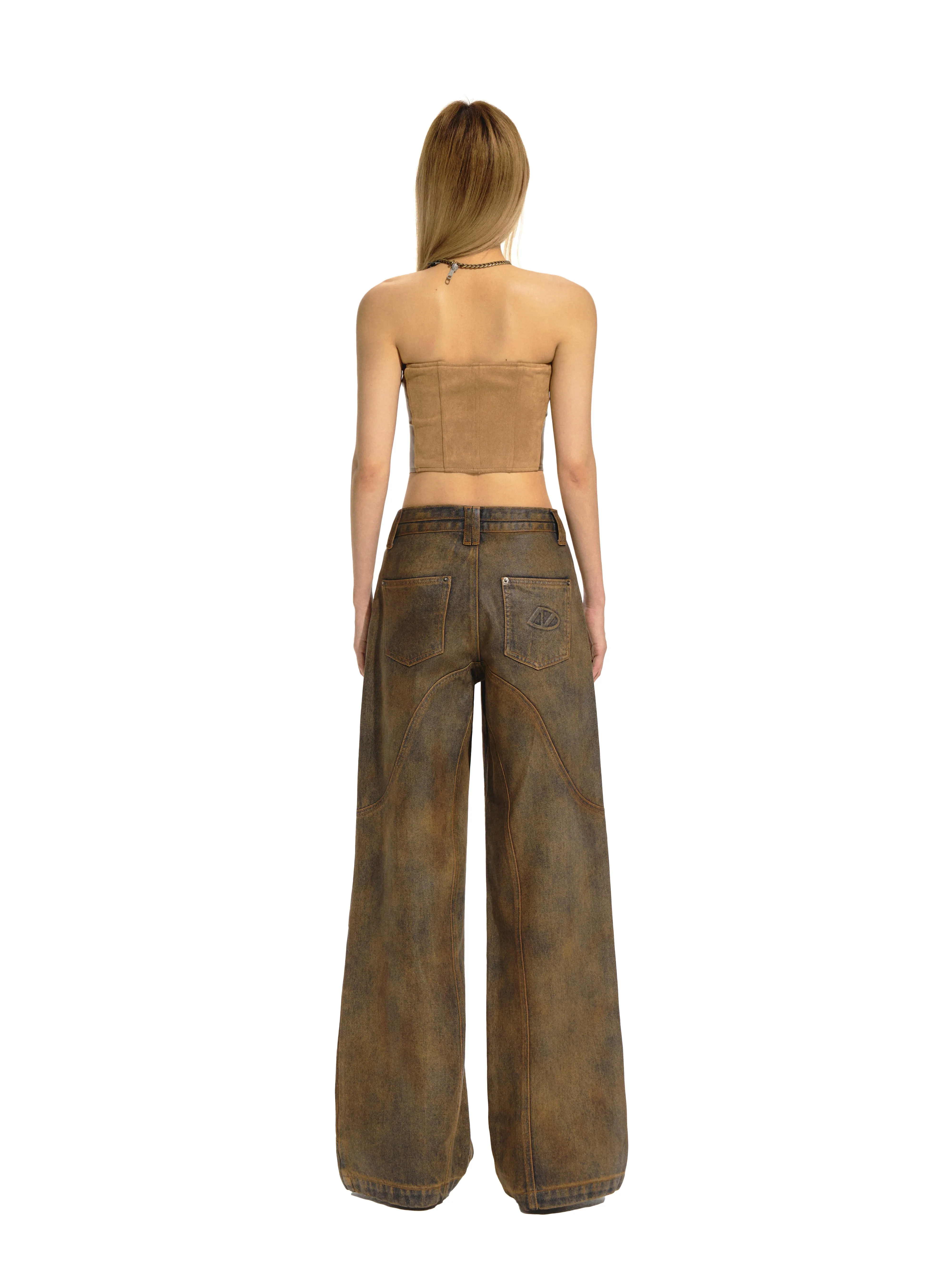 Rust Brown Derv Jeans