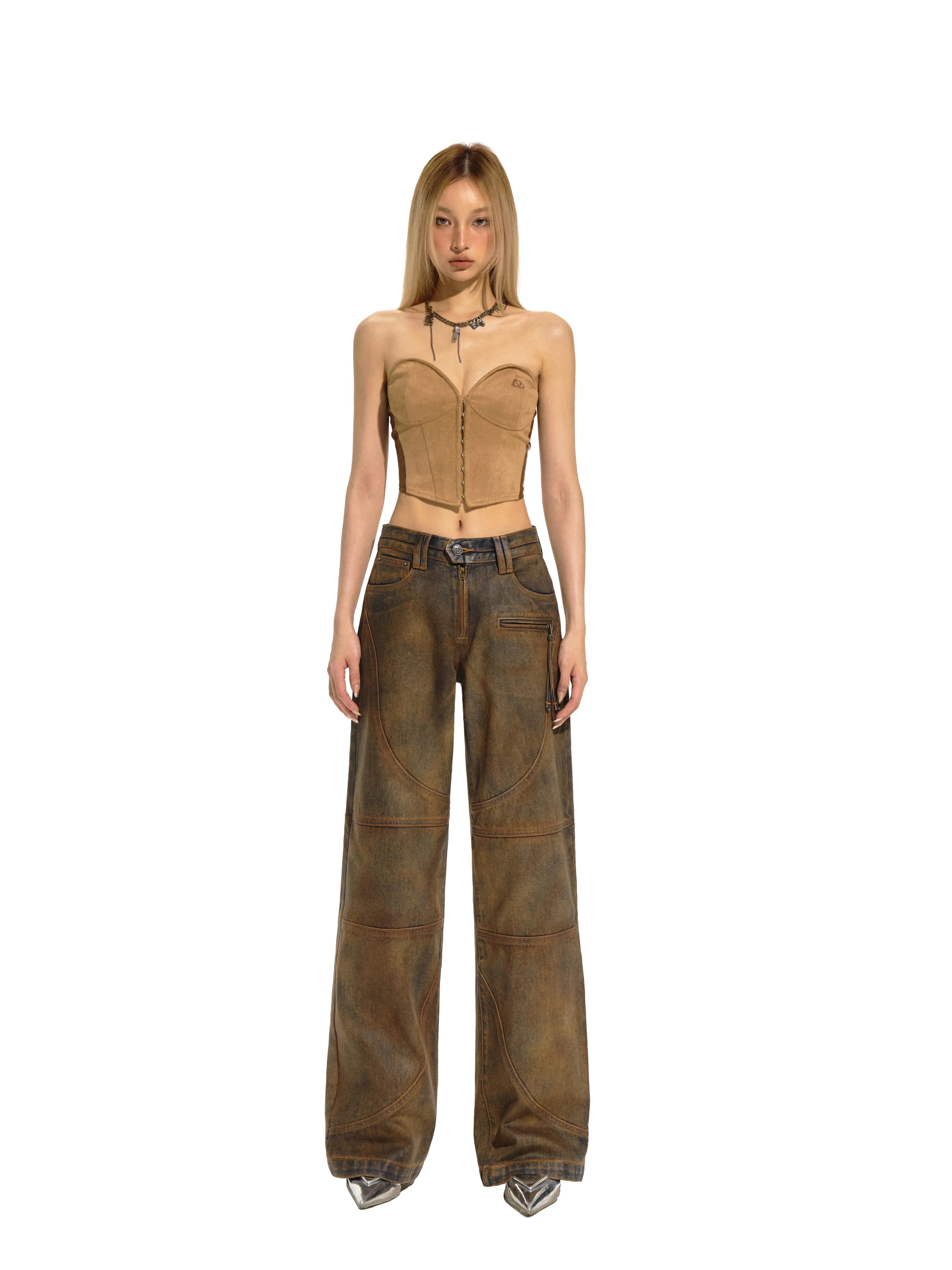 Rust Brown Derv Jeans