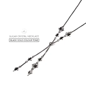 Sugar Crystal Necklace [Black gems]