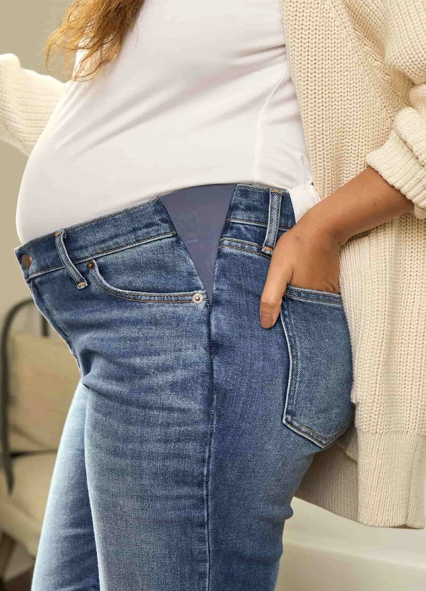 The Crop Maternity Jean