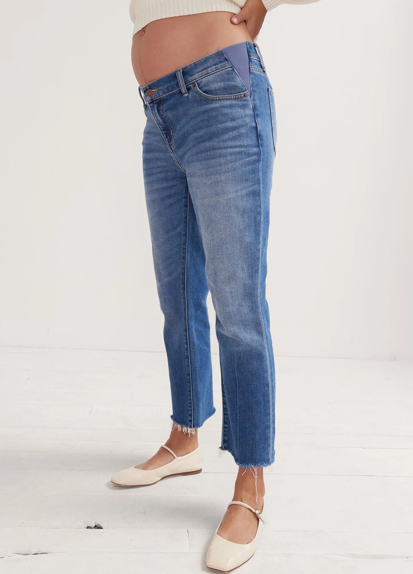 The Crop Maternity Jean