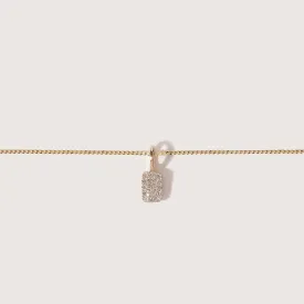 Tiny Diamond Tag Necklace